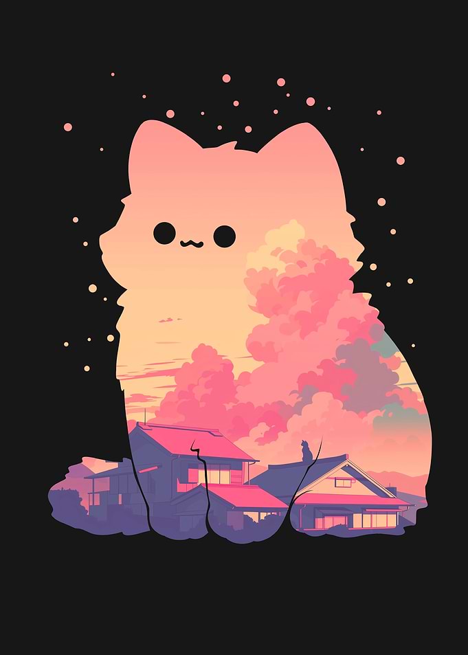 Anime Cat Aesthetic Sky