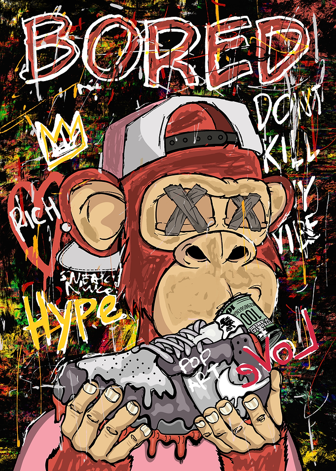 Bored Ape Graffiti Pop Art