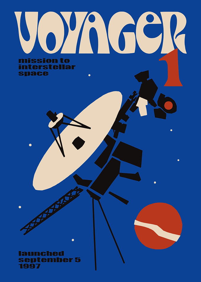 Voyager 1 Space Mission Poster