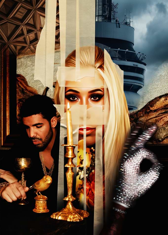 Drake Surreal Collage Art