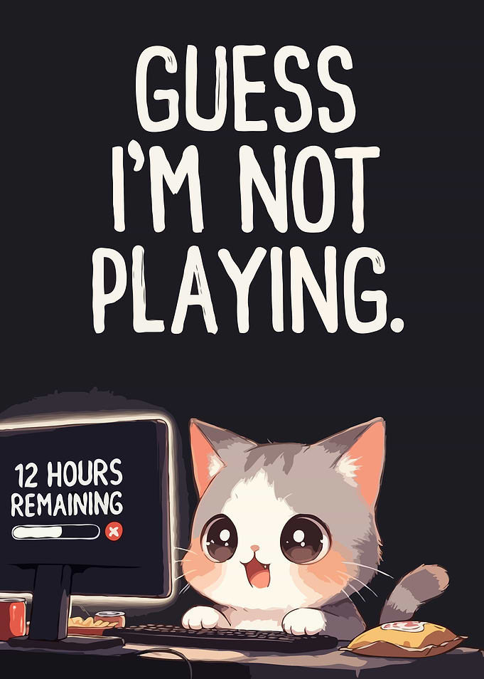 Cute Cat Gaming Waiting Screen