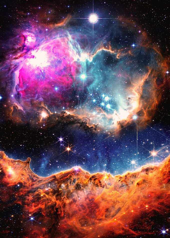 Vibrant Deep Space Nebula Landscape