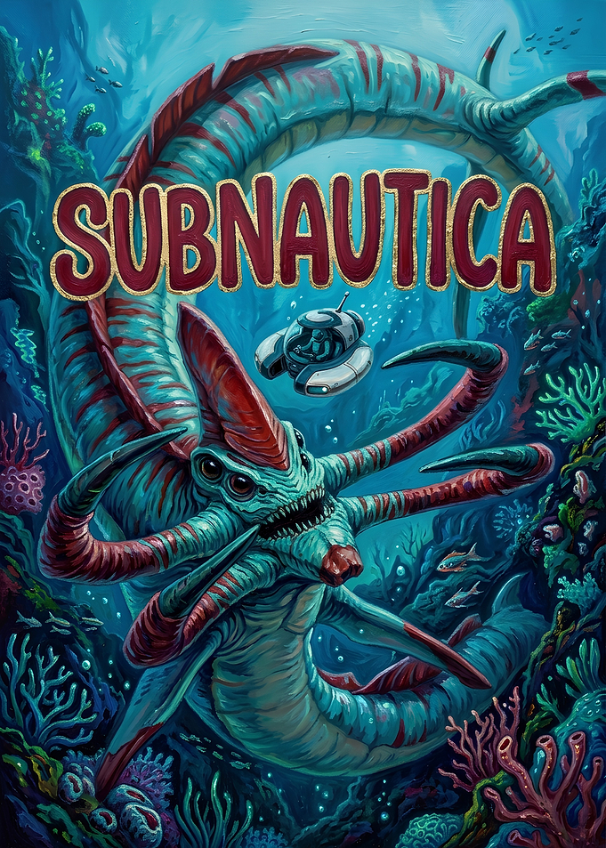 Subnautica Reaper Leviathan Underwater Art