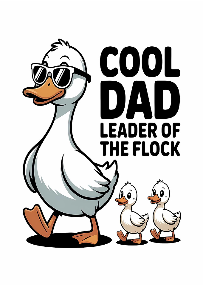 Cool Dad Duck Leader of Flock