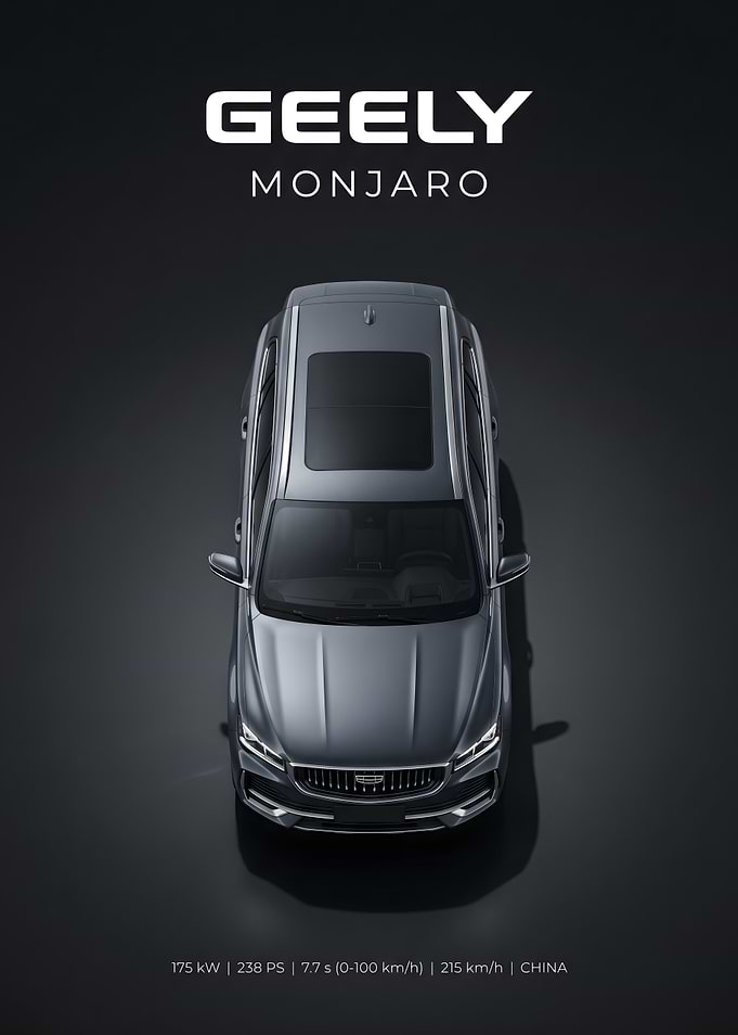 Geely Monjaro SUV Top View