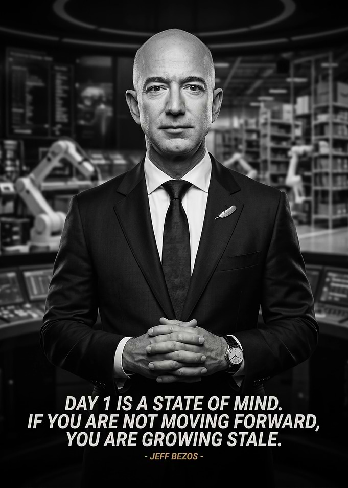 Jeff Bezos Inspirational Quote Poster