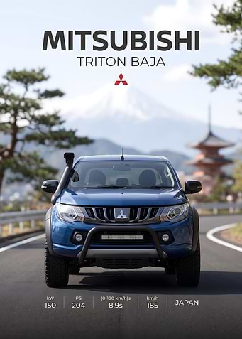 Mitsubishi Triton Baja Truck Poster