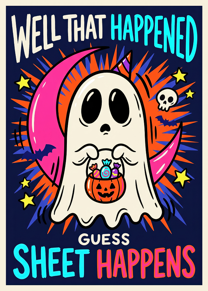 Funny Halloween Ghost Trick or Treat