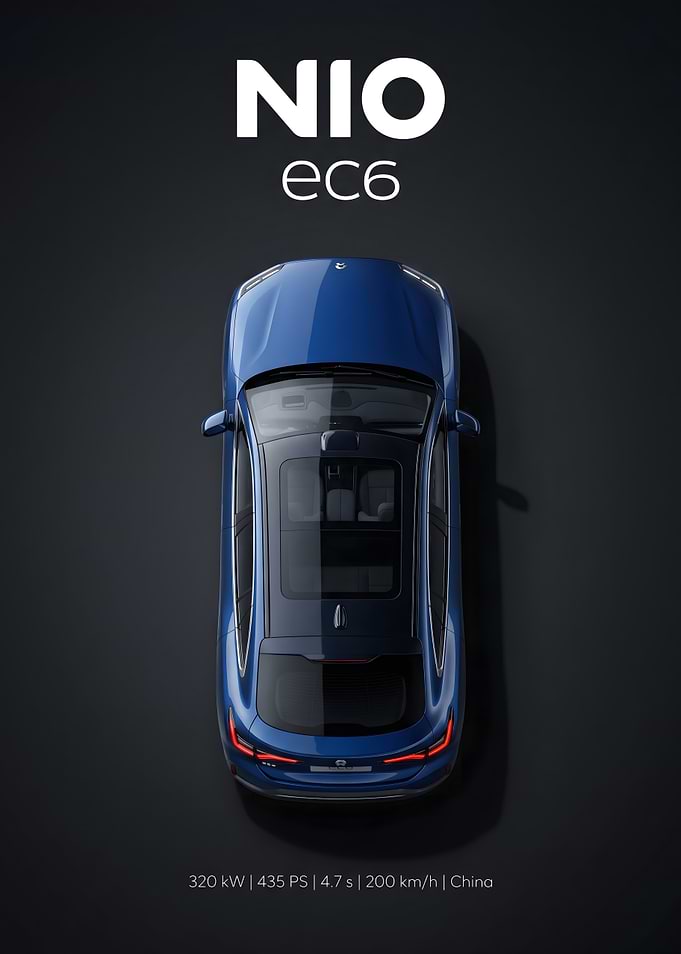 NIO EC6 Top View Advertisement