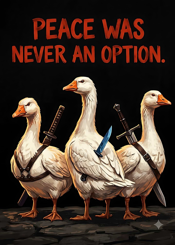 Peace Was Never An Option Geese