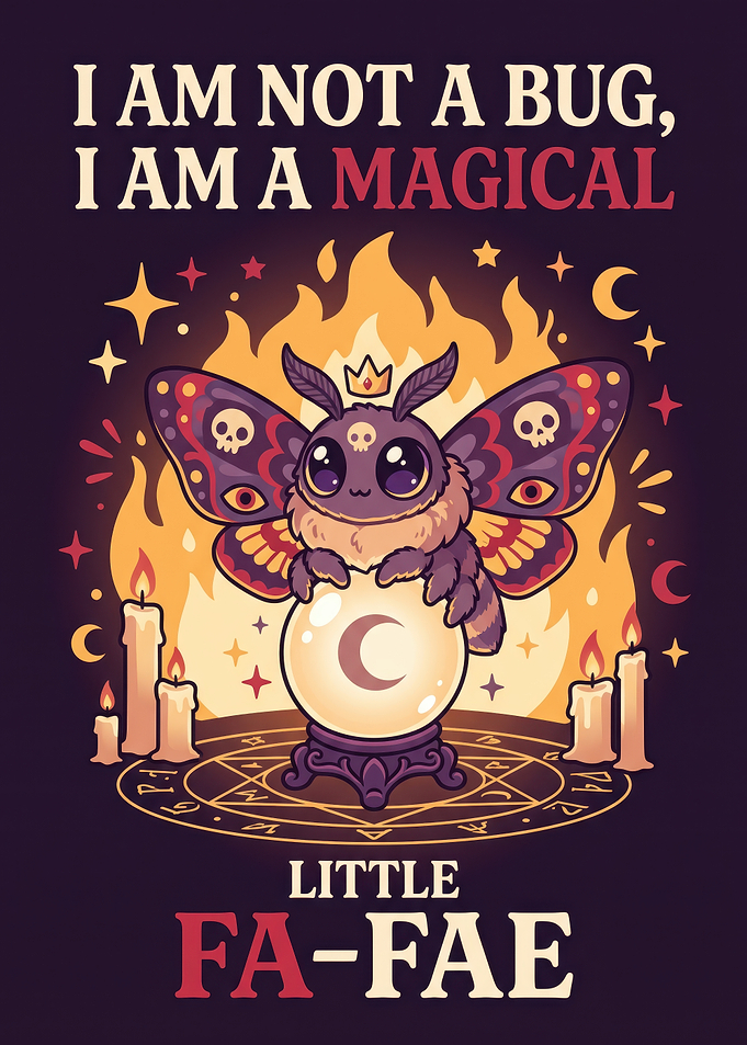 Magical Moth Faerie Illustration