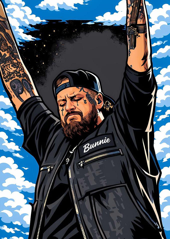 Jelly Roll Portrait Illustration