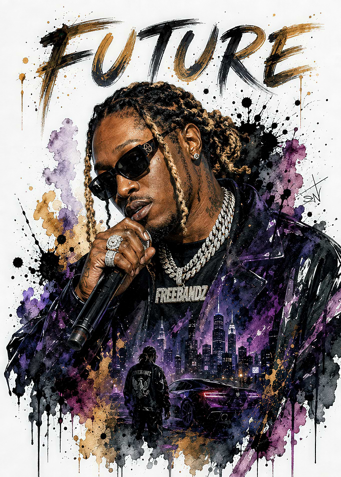 Future Rapper Artistic Portrait