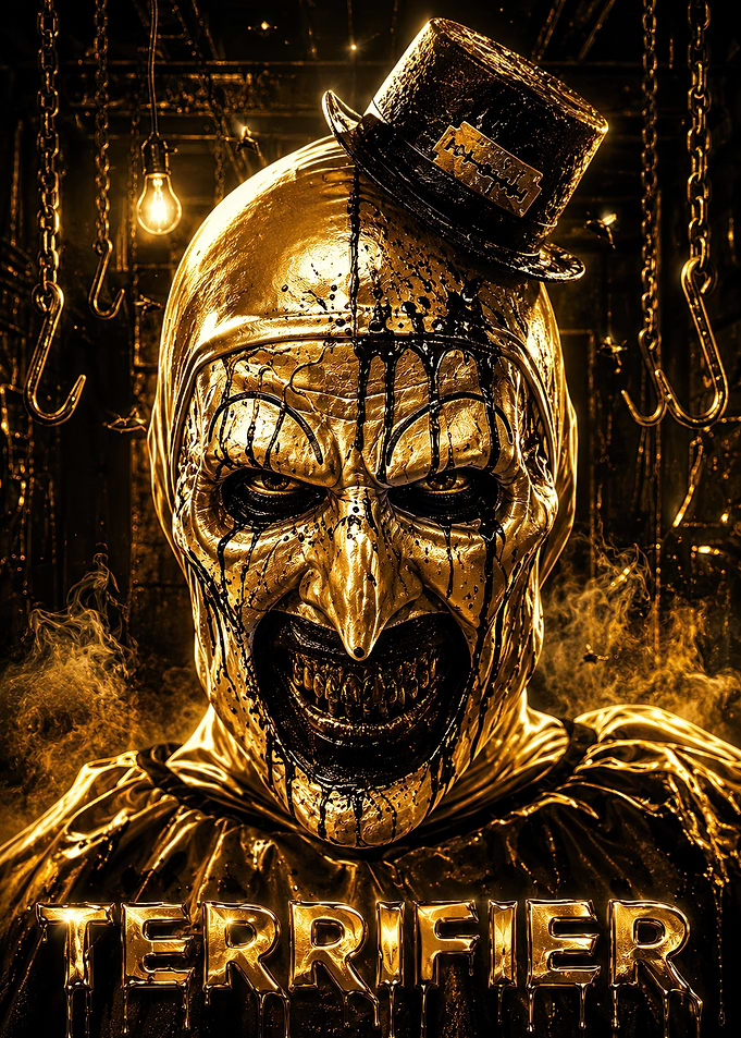 Art the Clown Terrifier Gold Poster