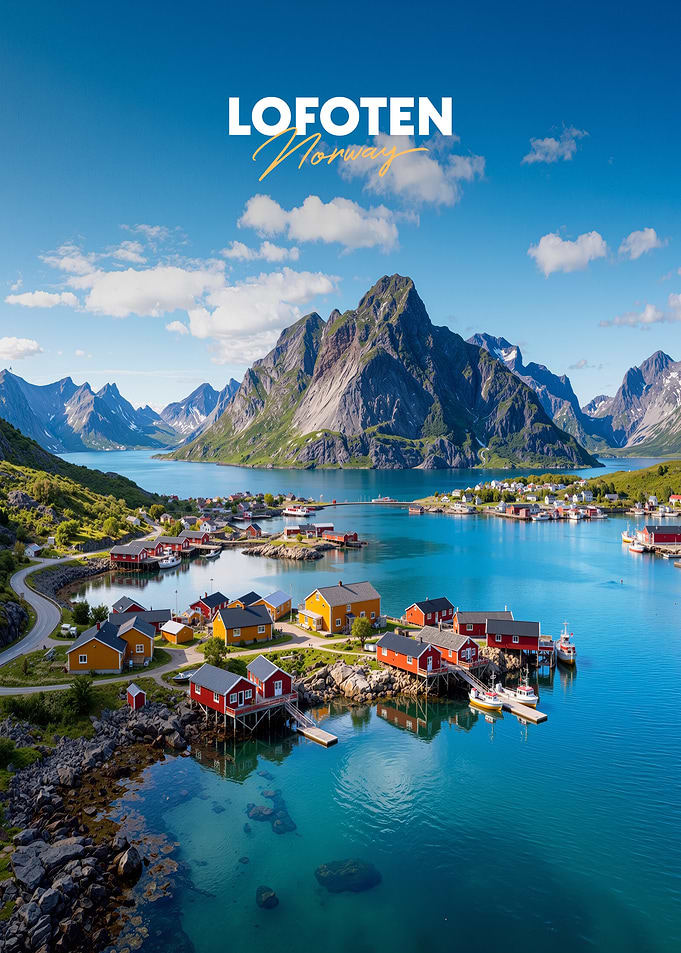 Lofoten Norway Scenic Coastal Village