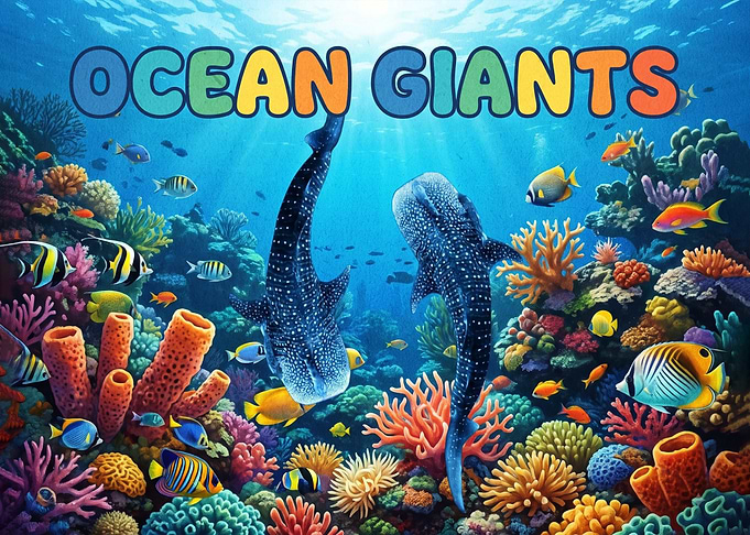 Ocean Giants Underwater Coral Reef Scene