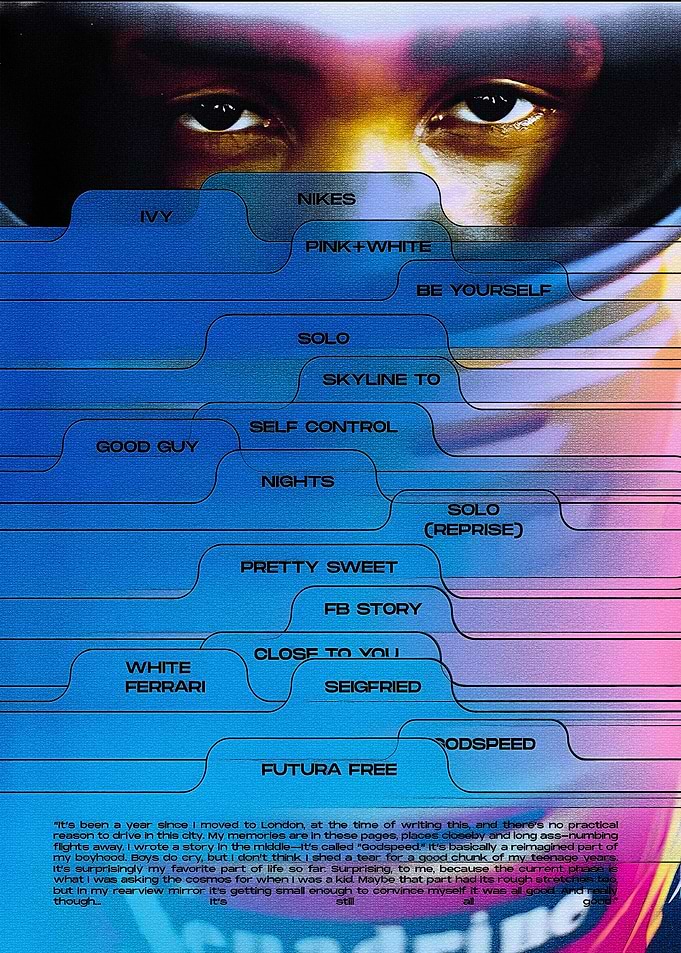 Frank Ocean Blonde Album Tracklist Poster