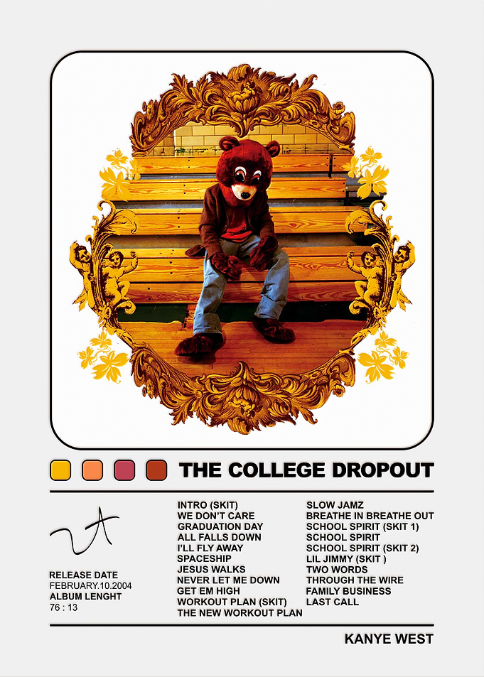 The College Dropout Album Poster