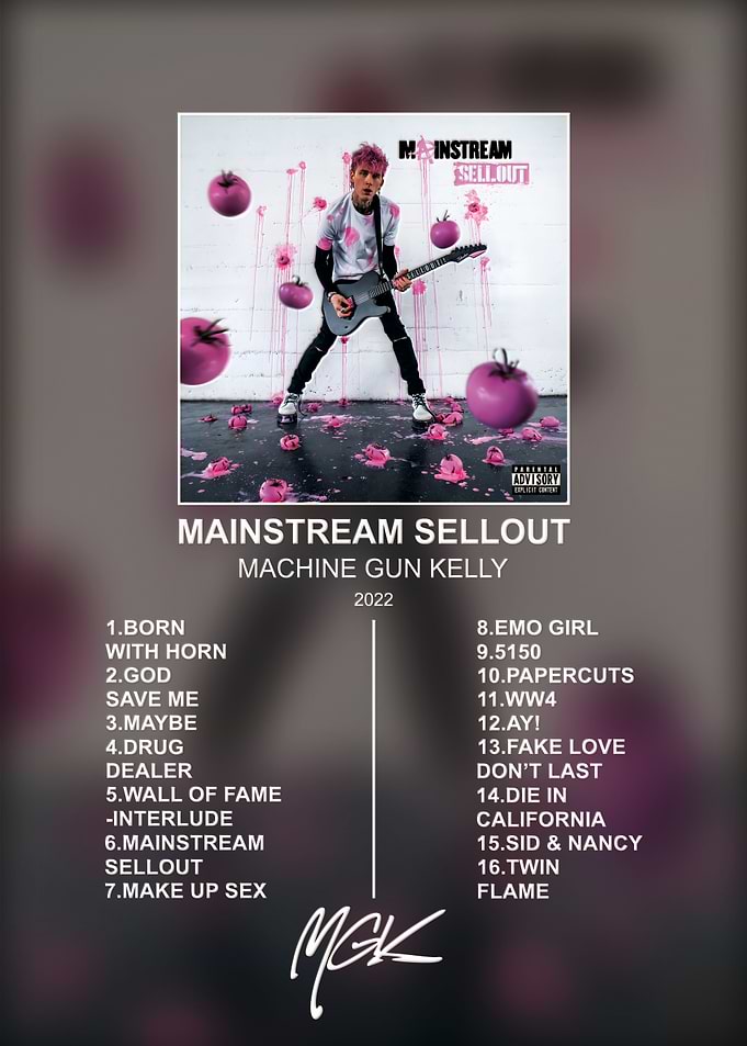 Machine Gun Kelly Mainstream Sellout Poster