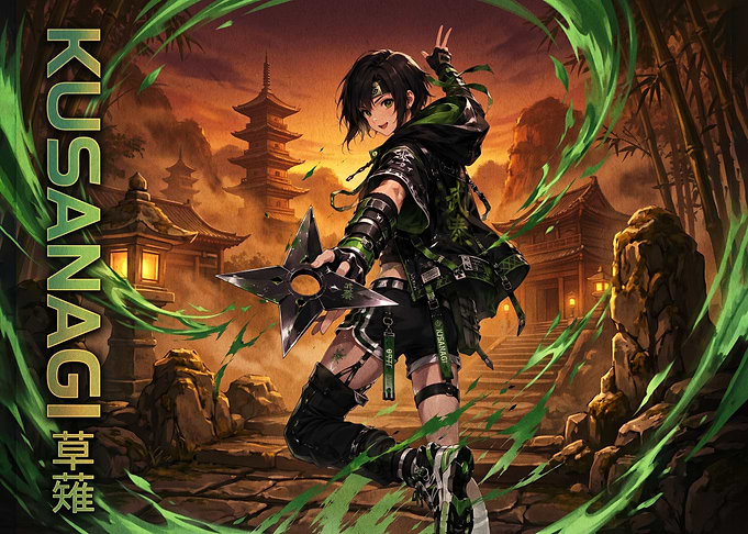 Kusanagi Ninja Anime Character Art