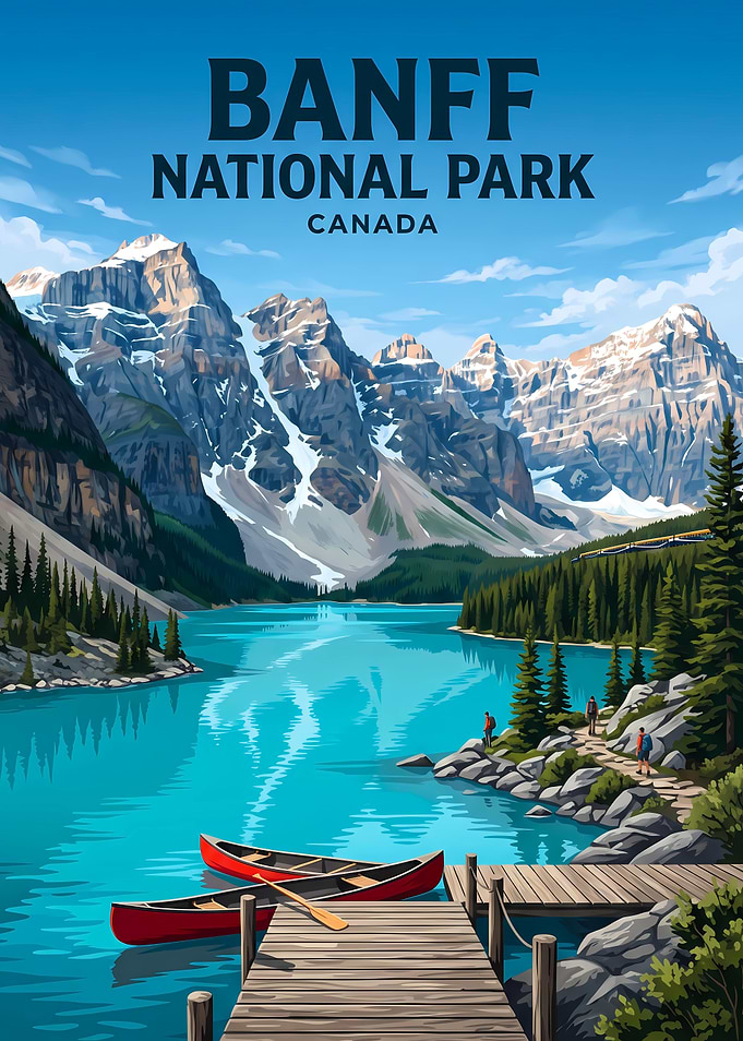Banff National Park Travel Poster