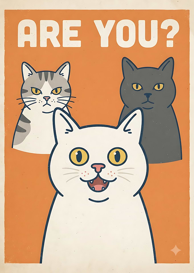 Are You? Cat Poster