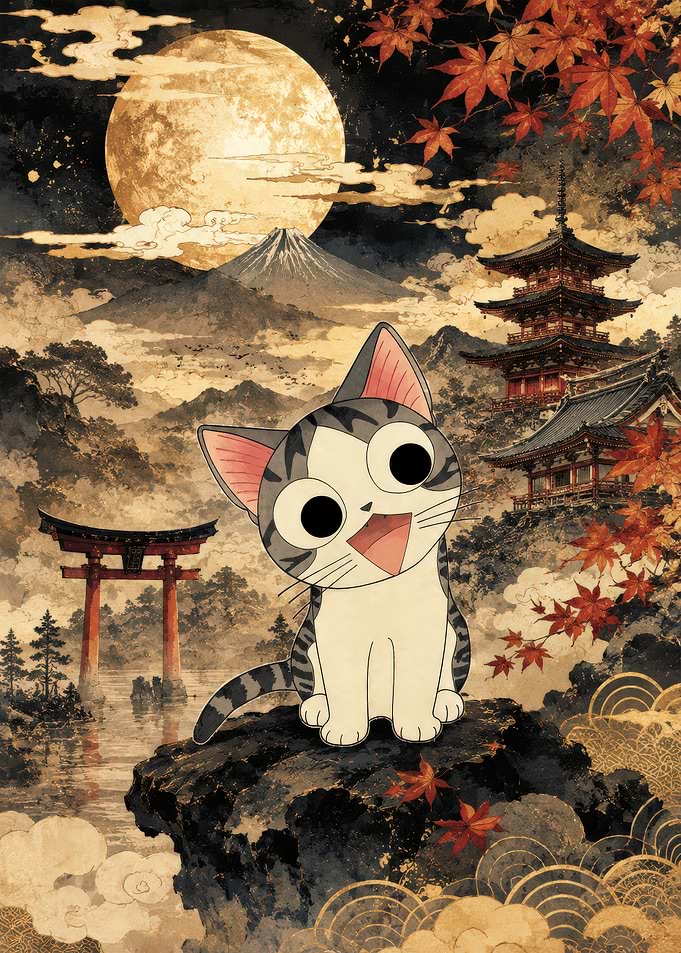 Chi's Sweet Home Japanese Landscape Art