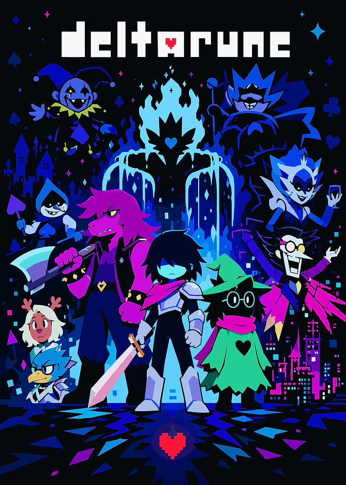 Deltarune Cast Pixel Art Poster