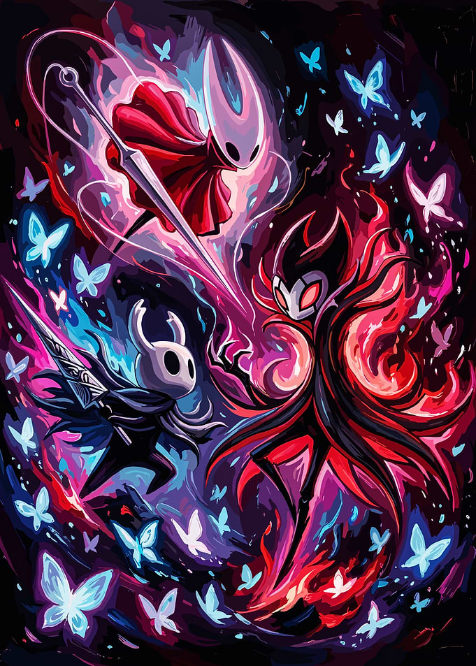 Hollow Knight Battle Illustration