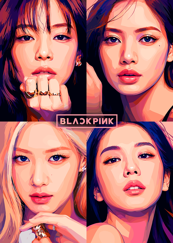 Blackpink Members Pop Art Portrait
