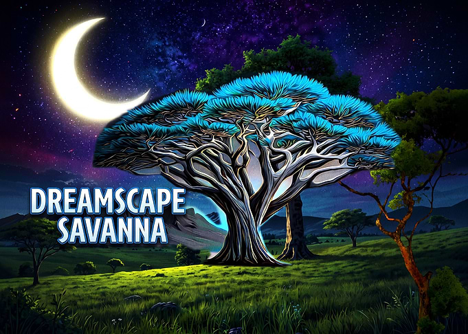 Dreamscape Savanna Night Landscape