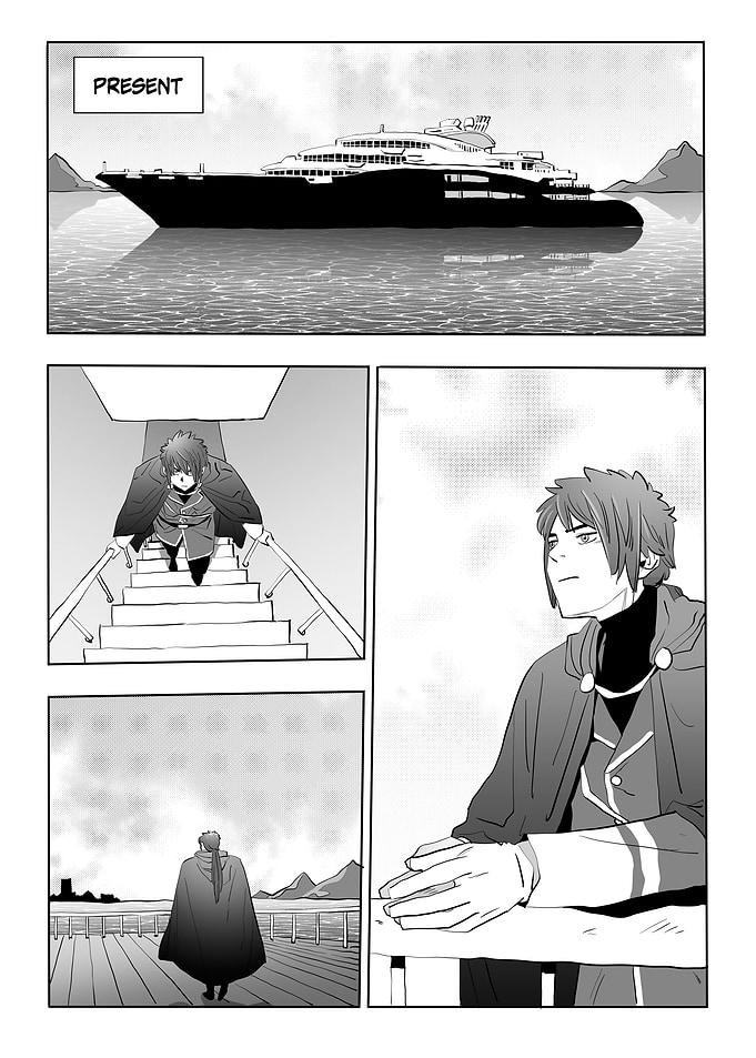 Manga Panel Featuring a Yacht