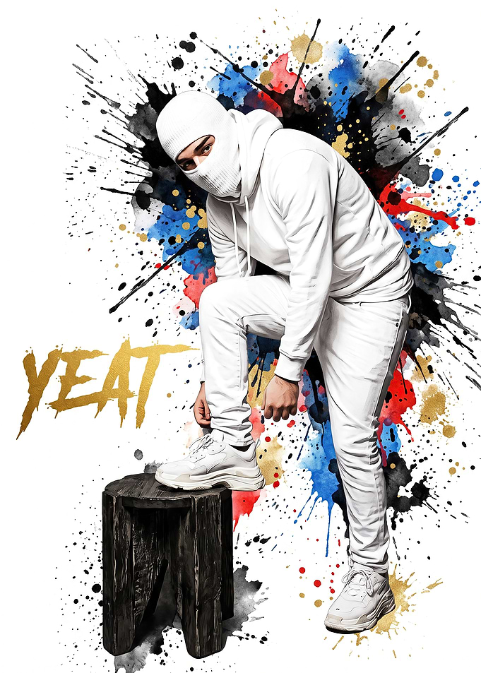 Yeat Rapper Artistic Portrait