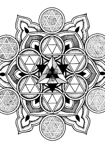 Sacred Geometry Star of David Mandala