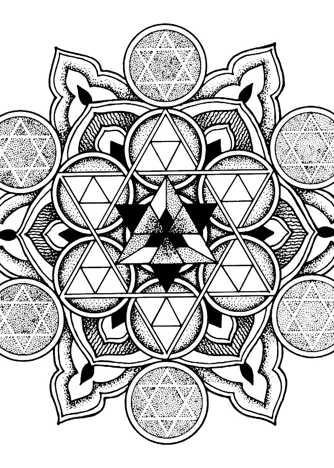 Sacred Geometry Star of David Mandala