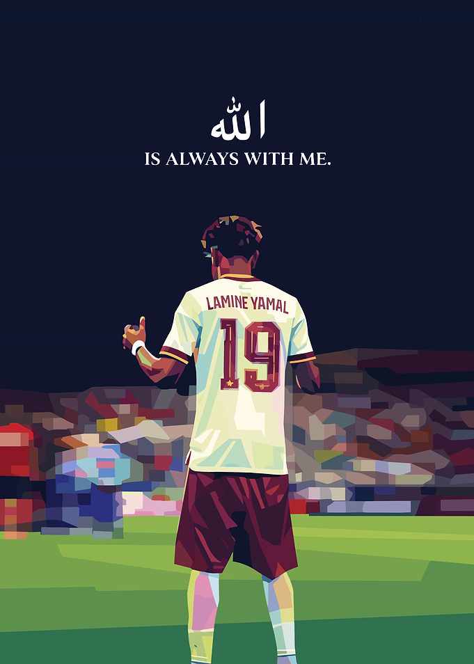 Lamine Yamal Football Poster Art