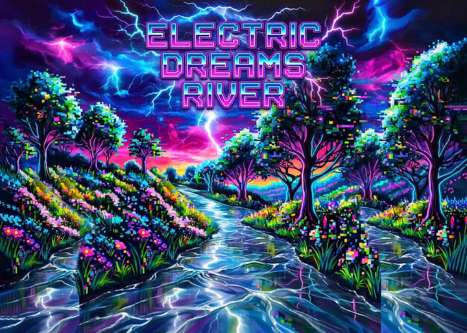 Electric Dreams River Digital Landscape