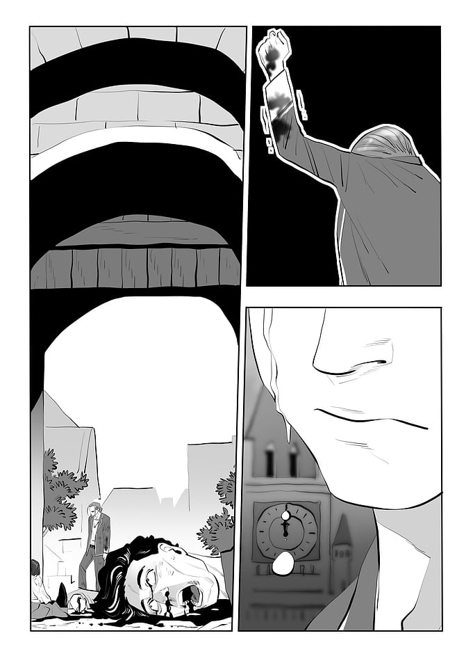 Manga Panel Depicting Tragedy