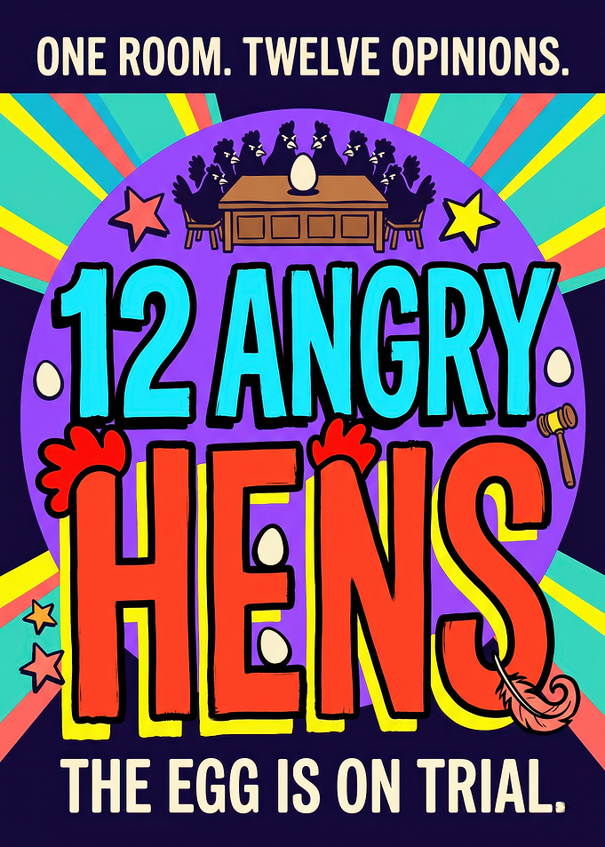 12 Angry Hens Movie Parody Poster