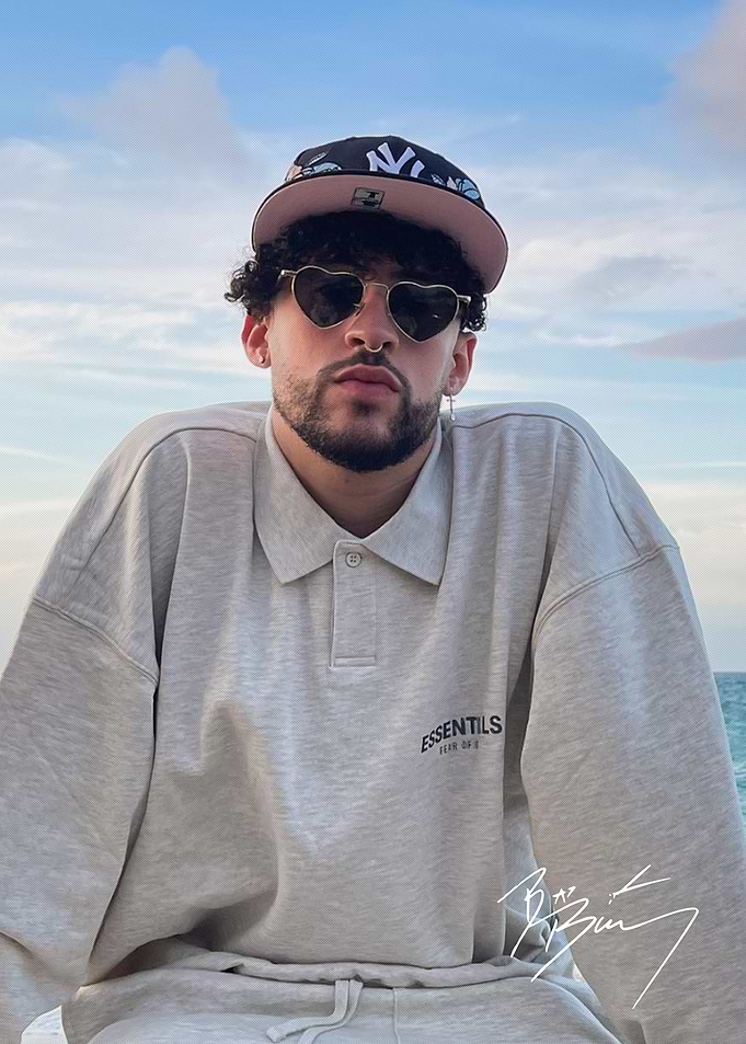 Bad Bunny Wearing Essentials Polo