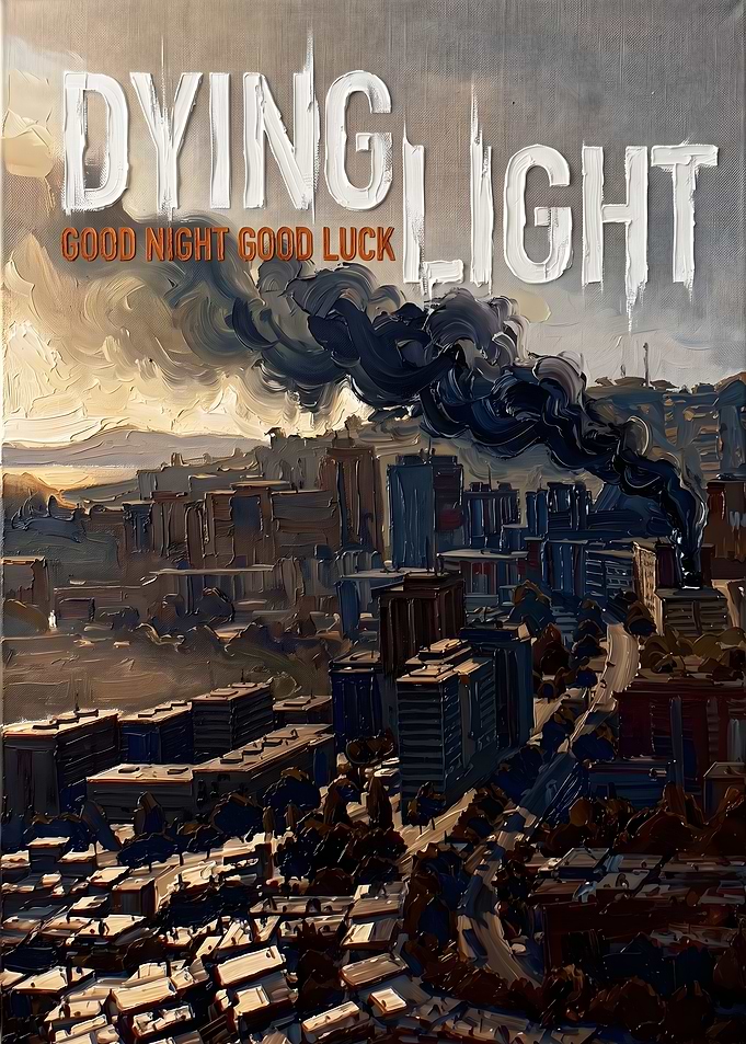 Dying Light Cityscape Oil Painting