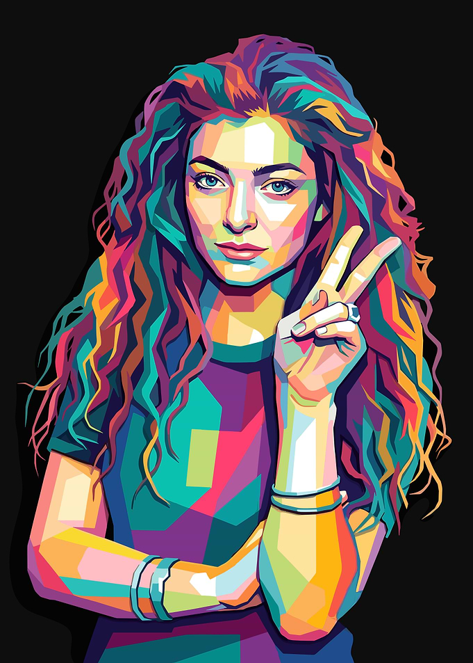 Colorful Pop Art Portrait of Lorde