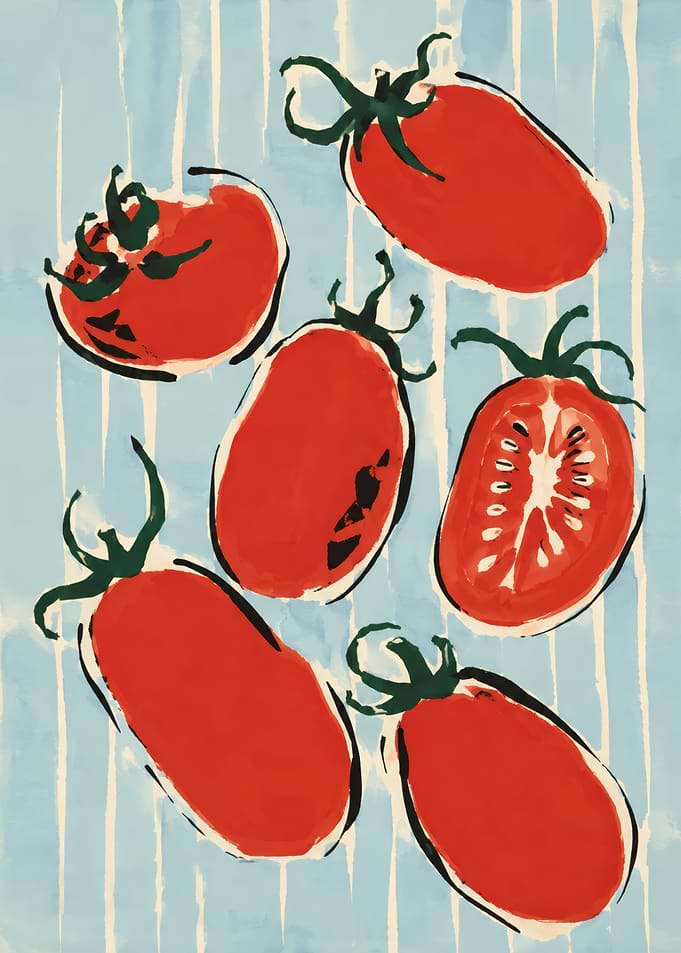 Artistic Illustration of Fresh Tomatoes