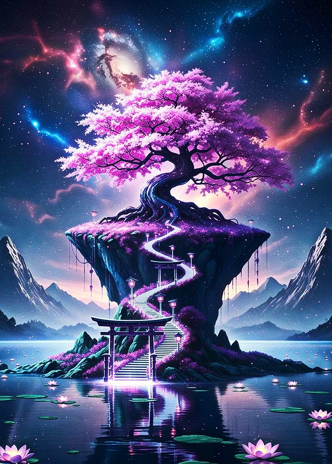Enchanted Cherry Blossom Island