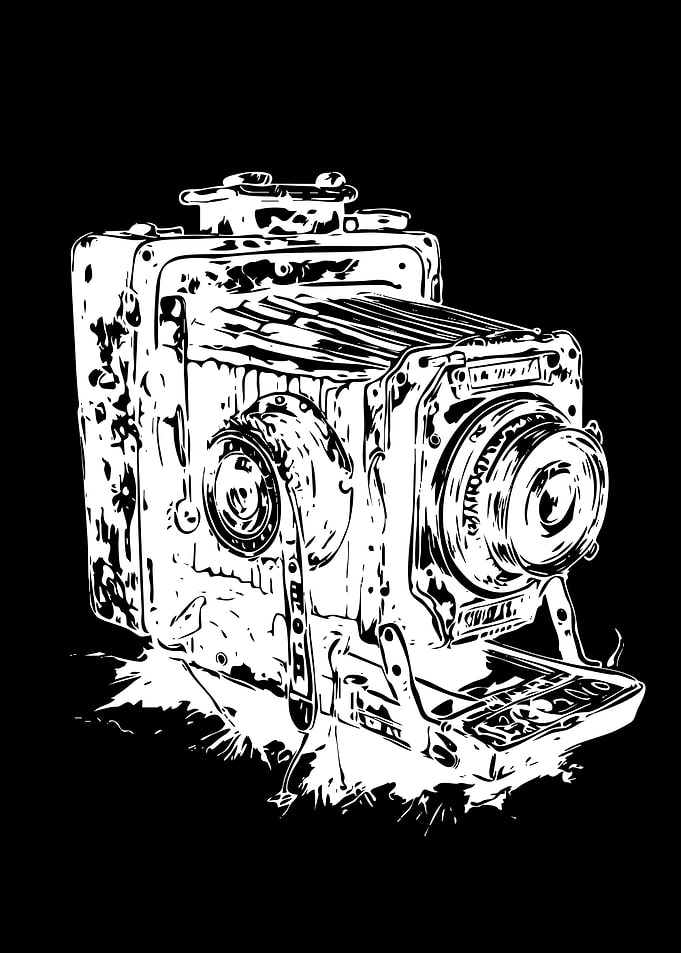 Vintage Bellows Camera Illustration