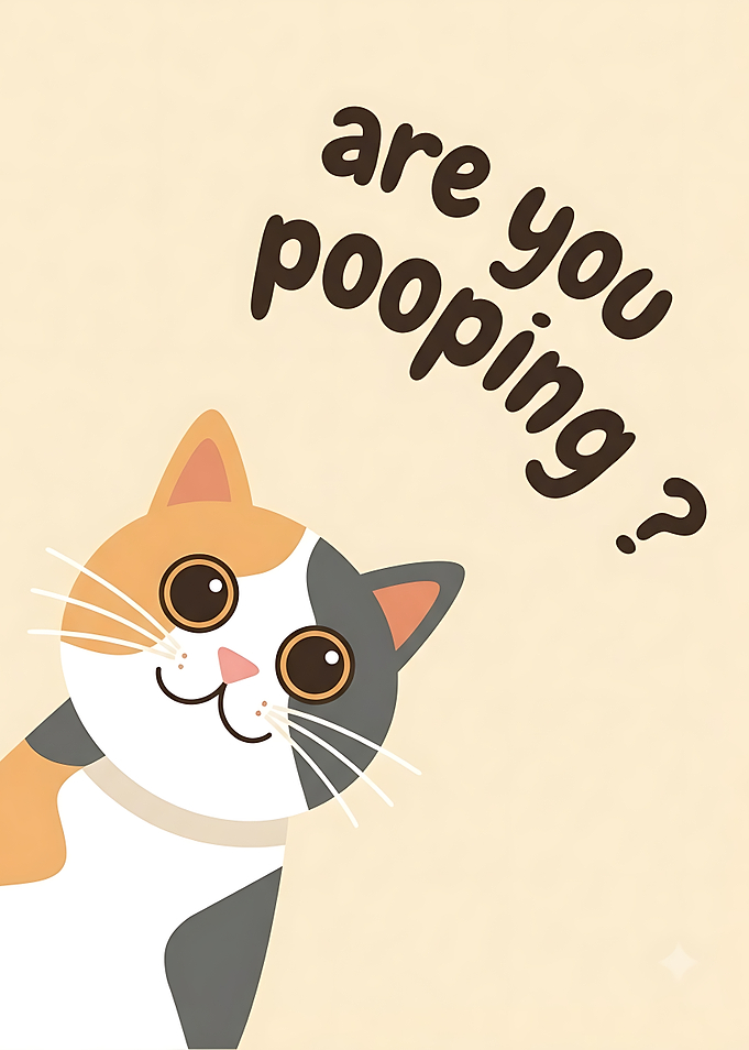 Funny Cat Bathroom Wall Art