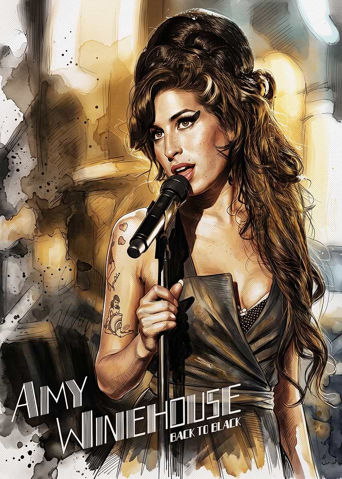 Amy Winehouse Back to Black Portrait
