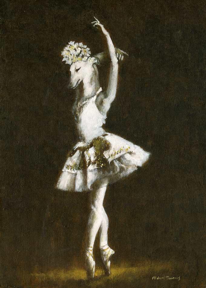 Whippet Ballerina Painting
