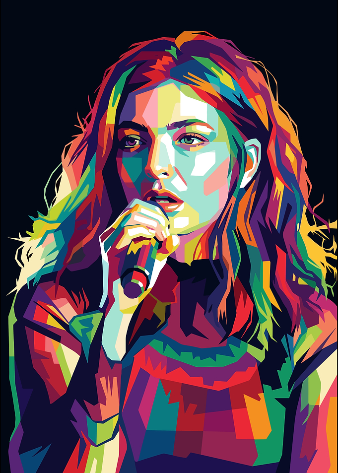 Colorful WPAP Portrait of Lorde