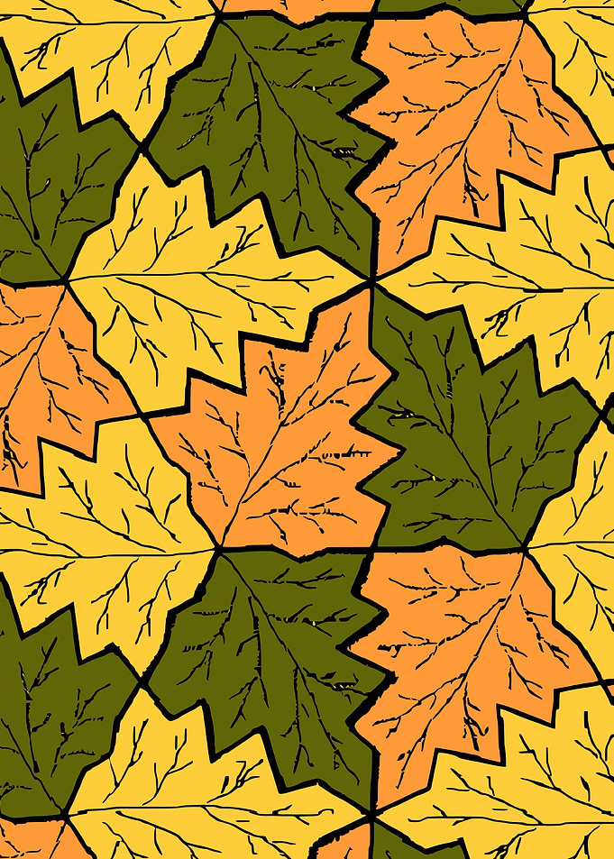 Autumn Leaf Tessellation Pattern